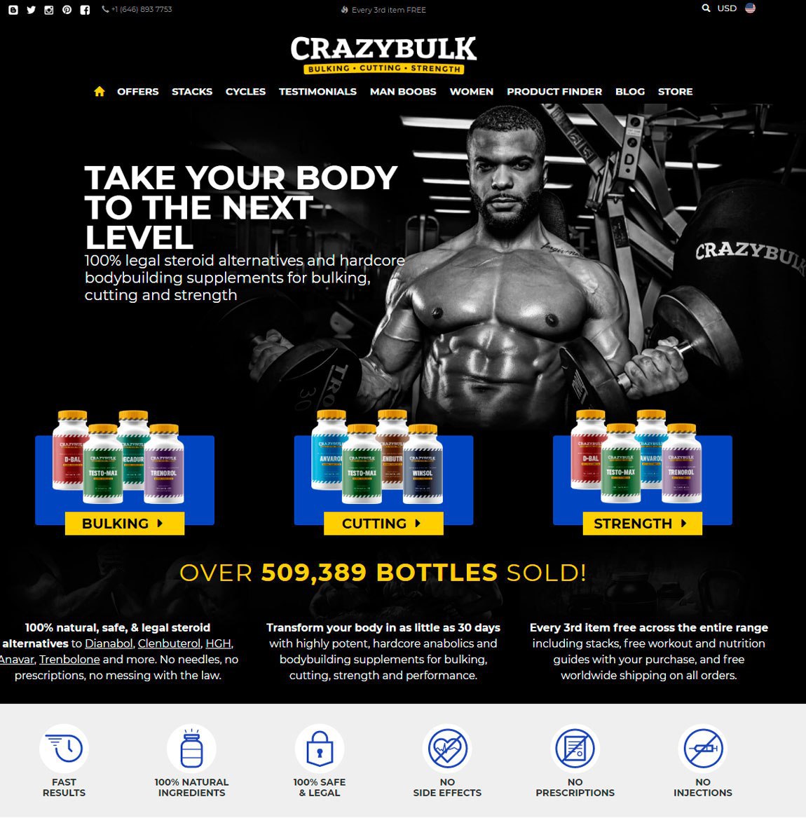 Intake of synthetic steroids to build muscle